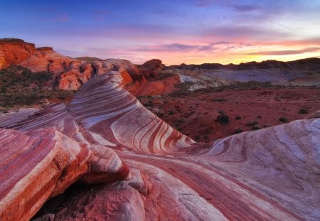 Canyon - sunset, landscape, canyon, clouds