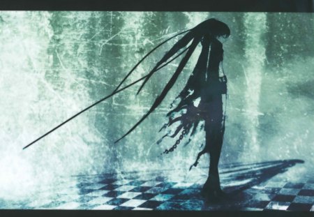 Black Rock Shooter - Black Rock Shooter, Checker Board, BRS, Cant think of a fourth