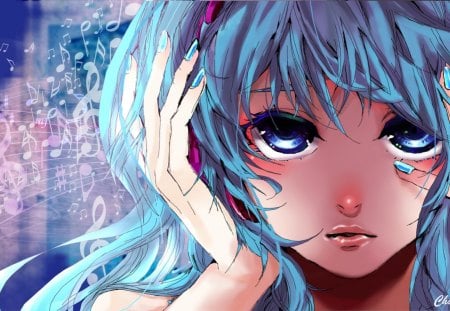 Hatsune Miku - hatsune miku, girl, vocaloid, blue eyes, anime