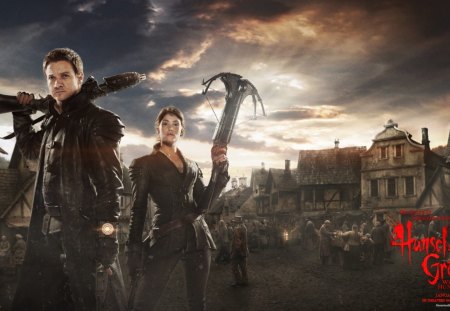 Hansel & Gretel - Witch Hunters - skyphoenixx1, movie, wallpaper, entertainment, picture, witch hunters, hansel and gretel, jeremy renner, film, beautiful, gemma arterton