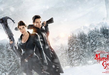 Hansel & Gretel - Witch Hunters - skyphoenixx1, movie, wallpaper, entertainment, picture, witch hunters, hansel and gretel, jeremy renner, film, beautiful, gemma arterton