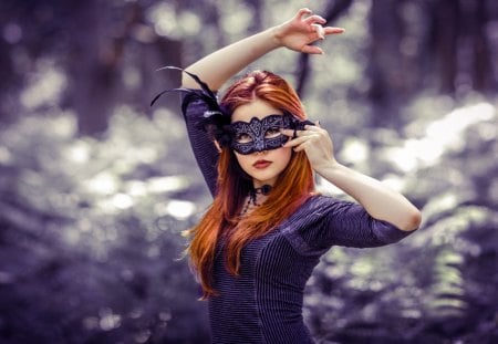 masked redhead