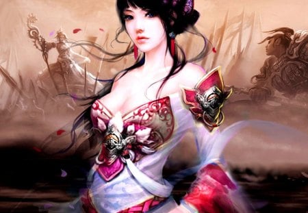 Warrior Beauty - Beauty, oriental, Fantasy, Warrior, CG