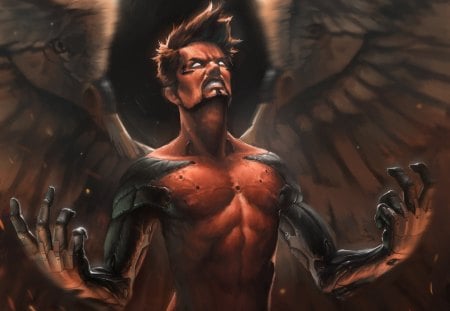 Hell Angel - demon, hell, game, dark, deus ex, angel, adam jenson