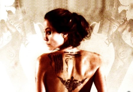 WANTED - tattoo, sher, hit, wanted, sher ali, jolie, tattoos, movie, angelina jolie, angelina, sexy