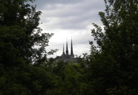 Luxembourg-cathedral towers - places, views, monuments, other