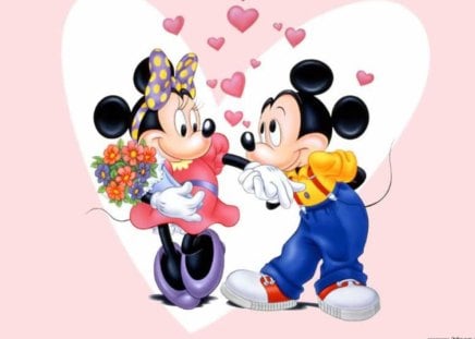 Mickey in love - mickey, cartoon