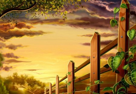 Fence - nature, 3d