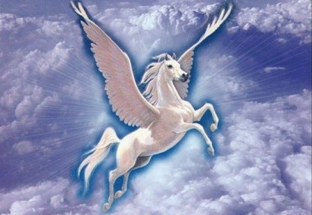  Pegasus Milkyway - clouds, winged, fly, wings, pegasus, sky