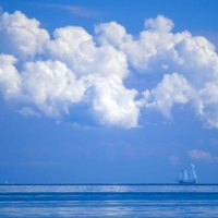 Blue Sky Sailboat