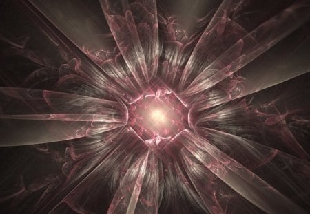 Flower of Silk - fractal, brown, pink