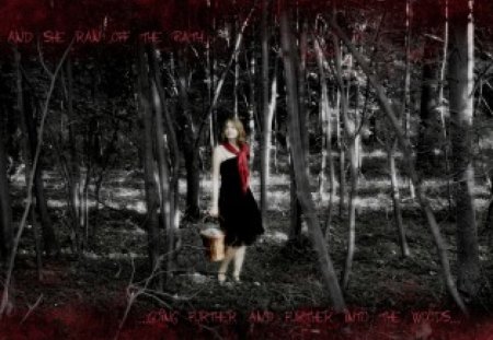 into the woods! - lady, abstract, girl, pretty, woods, lovely, cute, lost