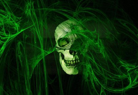 Green smooky Skull