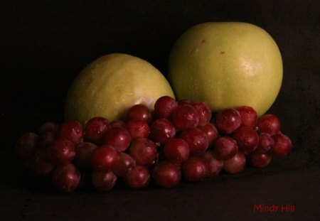 Fruity - apple, grape, dew, fruit, still life