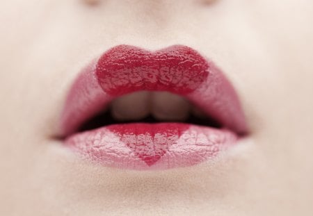 Lips of love - valentine, cute, heart, lips, love, lipstick