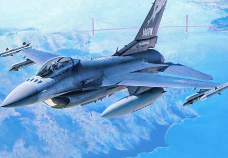 F-16 - aircraft, art, war, wallpaper, military, other