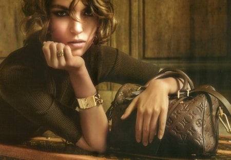 Louis Vuitton - Louis Vuitton, Brunette, Designer, Chocolate, Beauty, Top Model, Female Model, Vogue, Fashion, Brown, Luxury