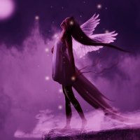 Purple Angel in the night