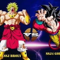 Goku SSJ4 VS Broly SSJ2