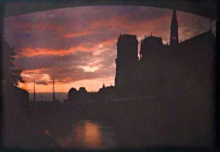 Notre Dame at Dawn, Paris (early 1900s) - Photograph, France, Paris, Seine