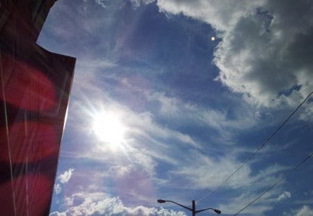 Before the storm - clouds, nature, sun, sky