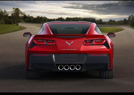 chevrolet corvette stingray - car, chevrolet, red, corvette