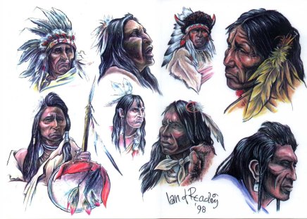 native american art - native american, painting, indian, people, art desktop, animals, chief, wallpaper