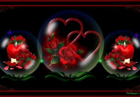 Valentine Gifts 1600x900 - hearts, holidays, roses, globes, valentinesday, valentine, flowers