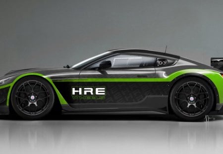 aston martin gt3 - gt, cars, green, aston martin