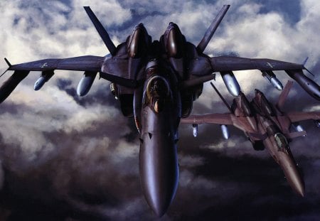 Fighter airplane - sky, airplane, photo, military