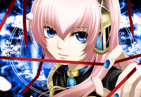 Megurine Luka - cute, vocaloids, hot, anime girl, girl, string, pink hair, luka, superstar, singer, megurine luka, vocaloid, anime, diva, long hair, sexy, female, blue eyes, idol