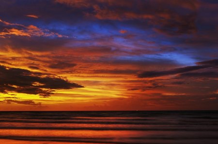 *** Beautiful sunset *** - sky, beautiful, dark, orange, sunset, nature