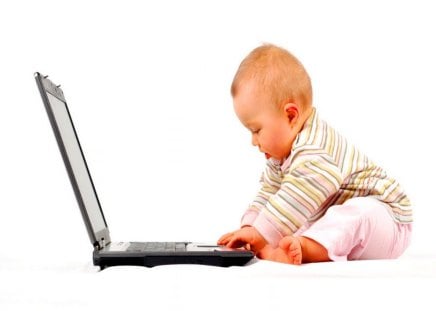 Early start - learning, computer, laptop, baby