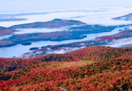 Dreamer's mountain - nature, mountain, trees, river