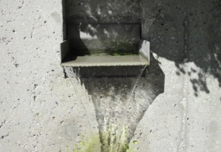 Fountain in my garden - photography, concrete, water, fountain