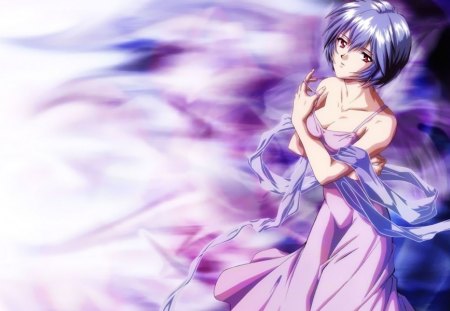 anime neon genesis evangel - genesis, girl, anime, purple