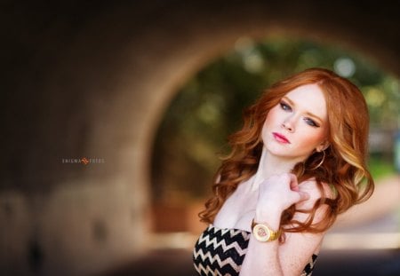 Beauty With red hair - style, red, people, beauty, model, hair