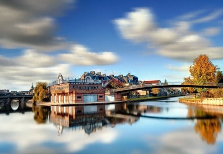 awesome reflection - lake, blue, awesome, enjoy, lovely