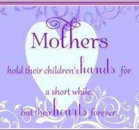 Mothers hold their childrens hands