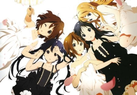 K-on - group, pretty, girls, K-on