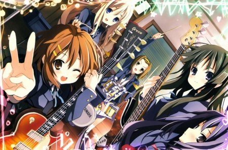 K-on - band, girls, cute, k-on