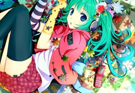 Miku Hatsune - girl, colorful, Miku Hatsune, Green hair