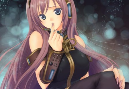 Megurine Luka - headphone, anime, vocaloid, female, long hair, luka, superstar, pink hair, idol, anime girl, hot, singer, girl, diva, megurine luka, cute, sexy, vocaloids