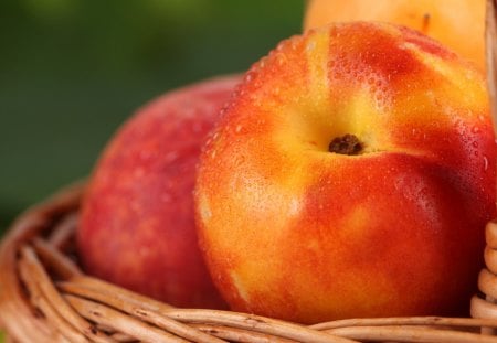 *** Basket of peaches *** - basket, food, fruit, fruits, peaches