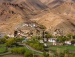 lovely village by a mountain