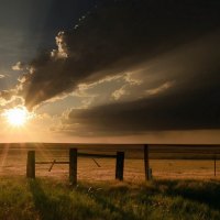 sunset on the prairie