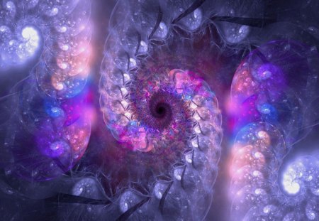 Space Wornhole - balls, shapes, purple, psychedelic, abstract, pink, soft, colors