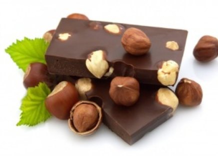 chocolates and nuts - nuts, dessrsts, chocolates, mint, food