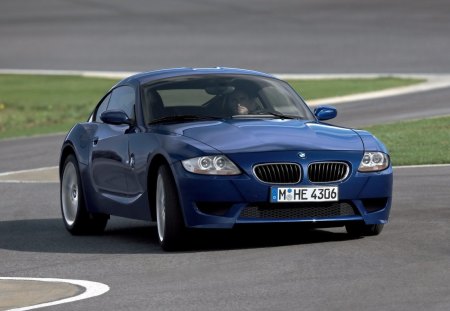 bmw z4 m coupe speed - speed, road, bmw, car