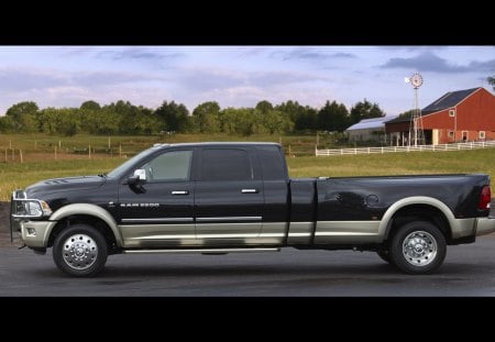 dodge ram long hauler truck - road, ram, long, dodge